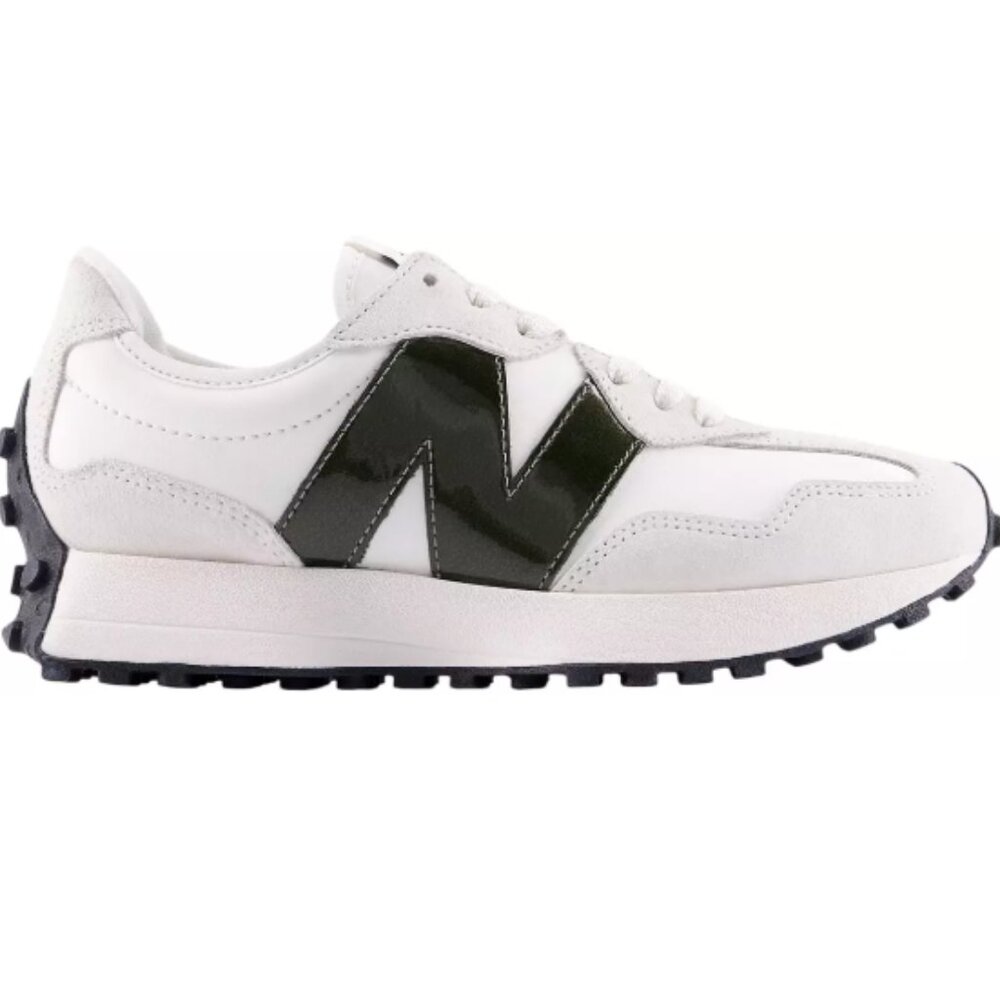 New Balance 327 Women Sneakers Shoes Casual White Moonbeam Olivine various sizes - Picture 4 of 8